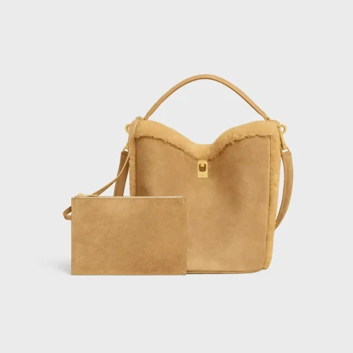 Bucket 16 SOFT Bag in SUEDE CALFSKIN AND SHEARLING