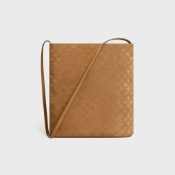 BUCKET in SUEDE CALFSKIN WITH TRIOMPHE ALL OVER