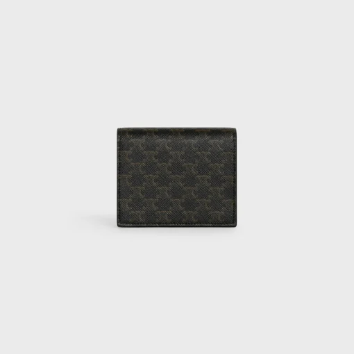 Business Card Holder in Triomphe Canvas and Lambskin