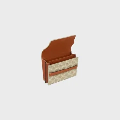 Business Card Holder in TRIOMPHE CANVAS AND LAMBSKIN