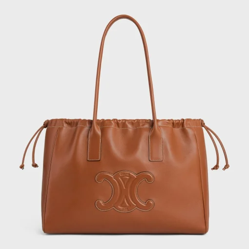 cabas drawstring cuir triomphe in Smooth Calfskin