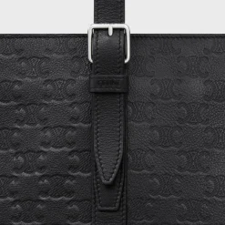 CABAS WITH BUCKLE in Calfskin with triomphe embossed
