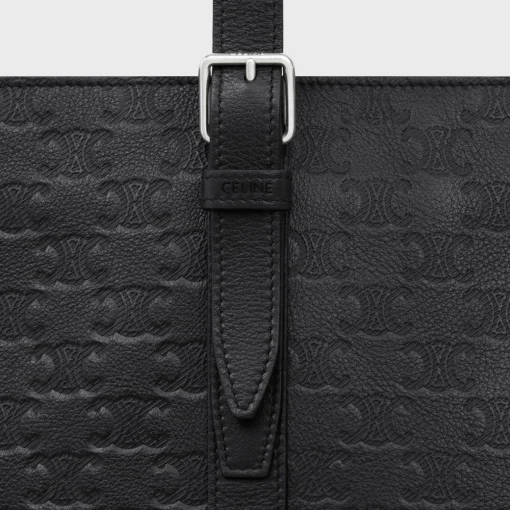 CABAS WITH BUCKLE in Calfskin with triomphe embossed
