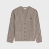 cable-knit triomphe cardigan in cashmere