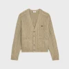 cable-knit triomphe cardigan in cashmere