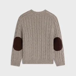 cable-knit triomphe cardigan in cashmere