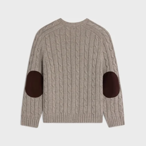 cable-knit triomphe cardigan in cashmere