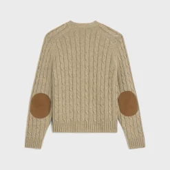cable-knit triomphe cardigan in cashmere