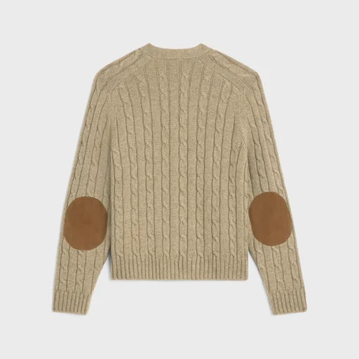 cable-knit triomphe cardigan in cashmere