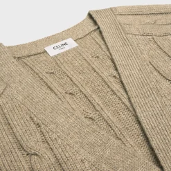 cable-knit triomphe cardigan in cashmere