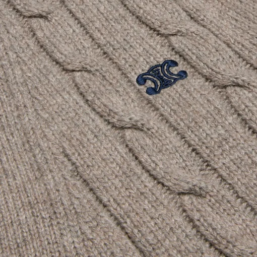 cable-knit triomphe cardigan in cashmere