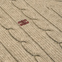cable-knit triomphe cardigan in cashmere