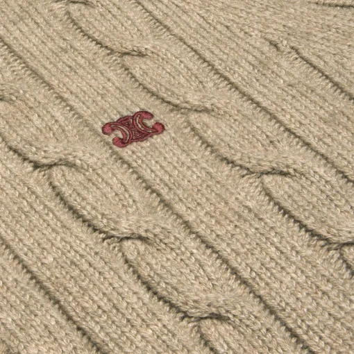 cable-knit triomphe cardigan in cashmere