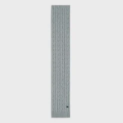cable-knit triomphe scarf in cashmere