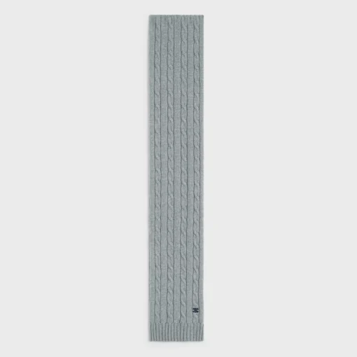 cable-knit triomphe scarf in cashmere