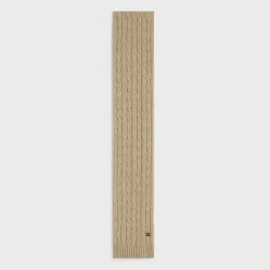 cable-knit triomphe scarf in cashmere