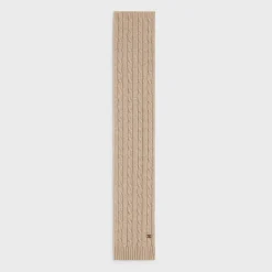 cable-knit triomphe scarf in cashmere