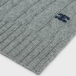 cable-knit triomphe scarf in cashmere