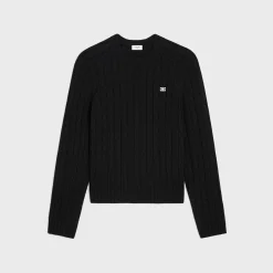 cable-knit triomphe sweater in cashmere