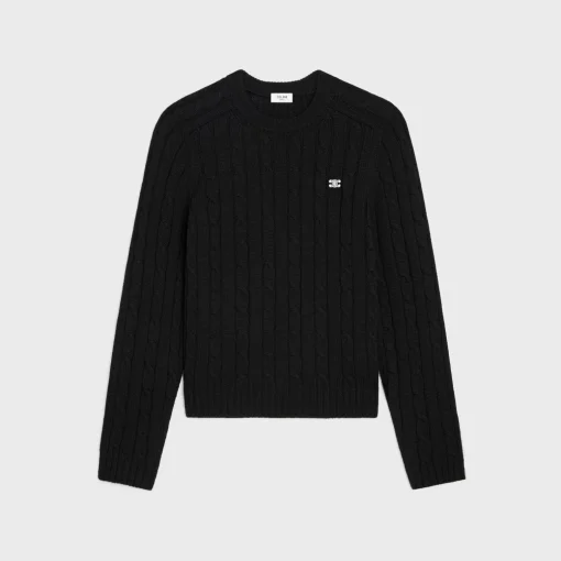 cable-knit triomphe sweater in cashmere