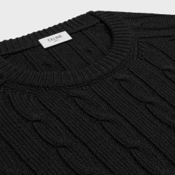 cable-knit triomphe sweater in cashmere