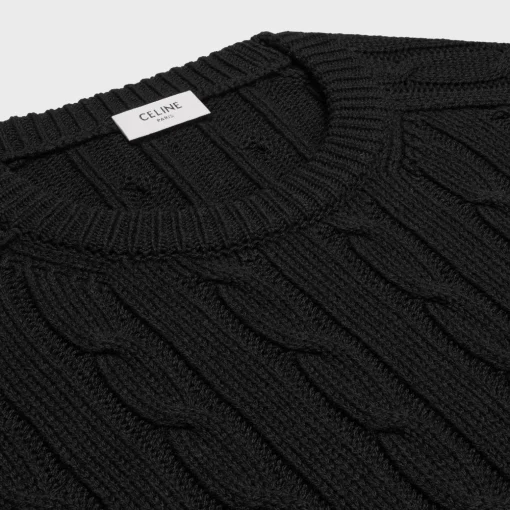cable-knit triomphe sweater in cashmere