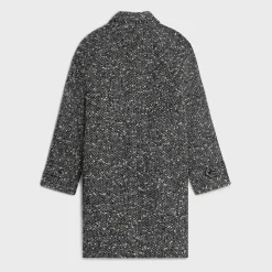 camden mac coat in wool tweed