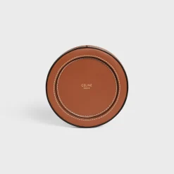 Candle stand in smooth calfskin