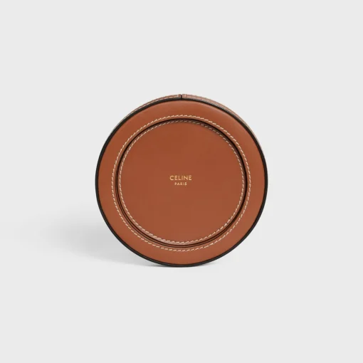 Candle stand in smooth calfskin