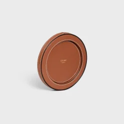 Candle stand in smooth calfskin