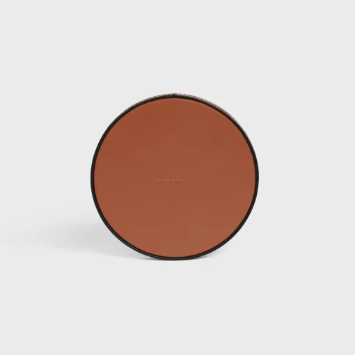 Candle stand in smooth calfskin
