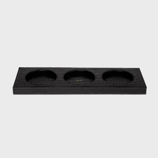 CANDLE TRAY IN CROCODILE