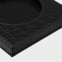CANDLE TRAY IN CROCODILE