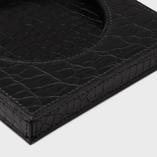 CANDLE TRAY IN CROCODILE