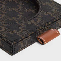 CANDLE TRAY IN NAPPA LAMBSKIN WITH TRIOMPHE CANVAS PRINT AND CALFSKIN