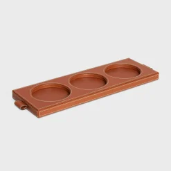 CANDLE TRAY IN SMOOTH CALFSKIN