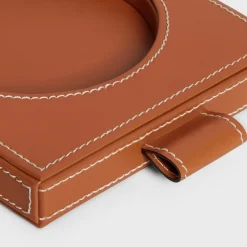 CANDLE TRAY IN SMOOTH CALFSKIN