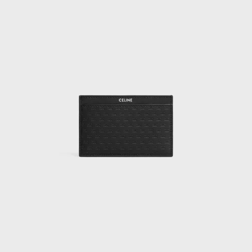 Card holder in Calfskin with mini triomphe embossed