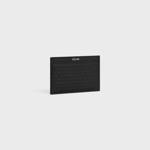 Card holder in Calfskin with mini triomphe embossed