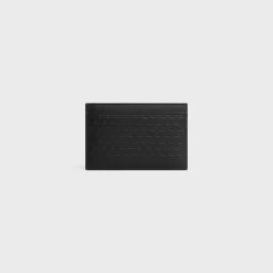 Card holder in Calfskin with mini triomphe embossed