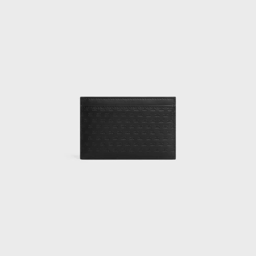 Card holder in Calfskin with mini triomphe embossed