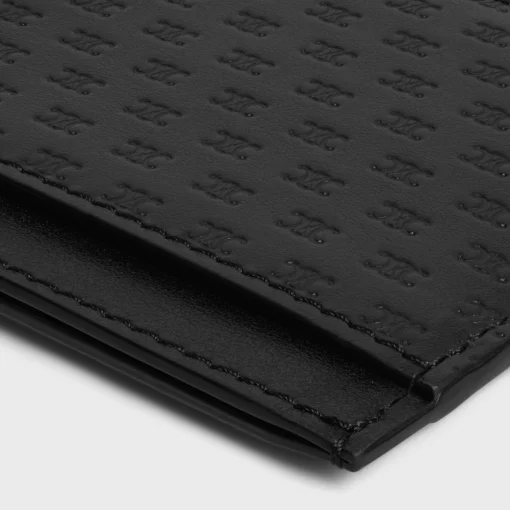 Card holder in Calfskin with mini triomphe embossed
