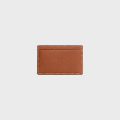 Card holder in Natural calfskin with triomphe embossed