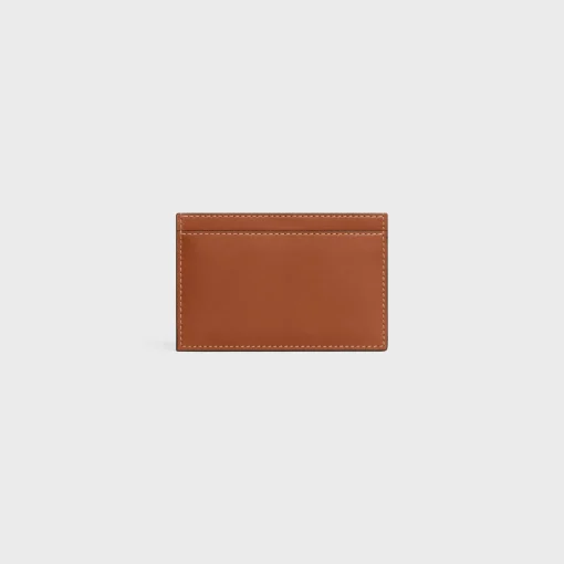 Card holder in Natural calfskin with triomphe embossed