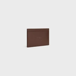 Card holder in Satinated calfskin with triomphe embossed