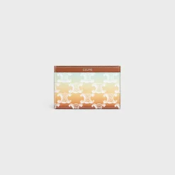 Card holder in TRIOMPHE CANVAS SUNSET AND CALFSKIN