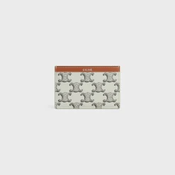 Card holder in Triomphe canvas AND calfskin