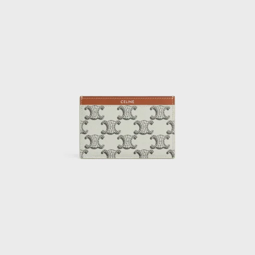 Card holder in Triomphe canvas AND calfskin