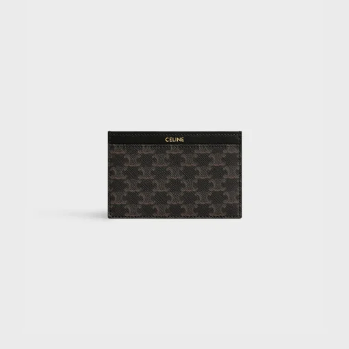 Card holder in Triomphe Canvas and calfskin