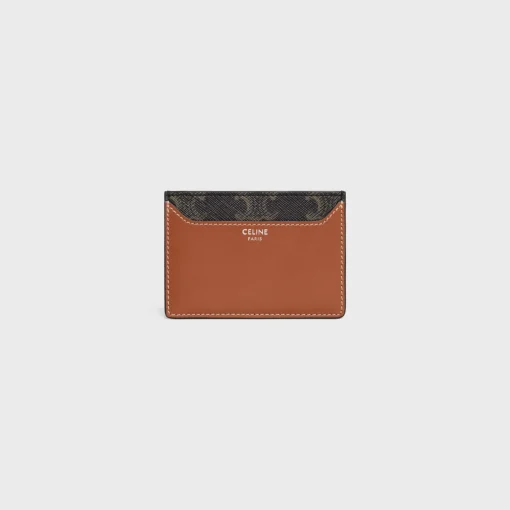 CARD HOLDER in Triomphe canvas AND calfskin